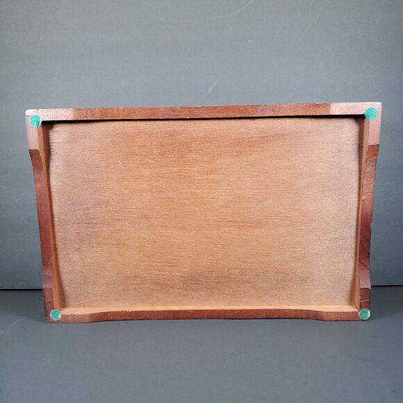 Vintage Mahogany Wood Jewelry Box Women’s Keepsake Box - Picture 7 of 9